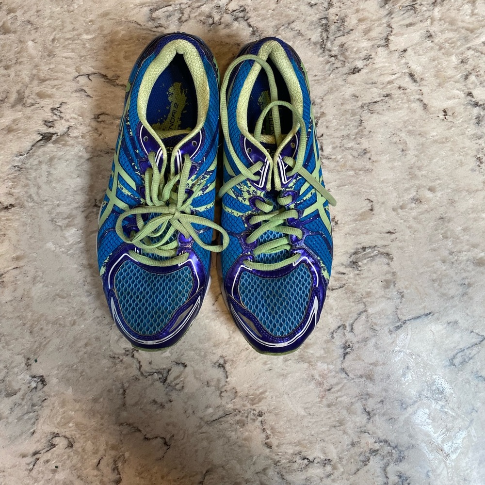 Asics Womens Gel Sendai 2 Running Shoes Multicolor T4A6N Lace Up Low Top 9